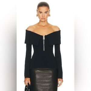 KHAITE Sevyn off-the-shoulder knitted top